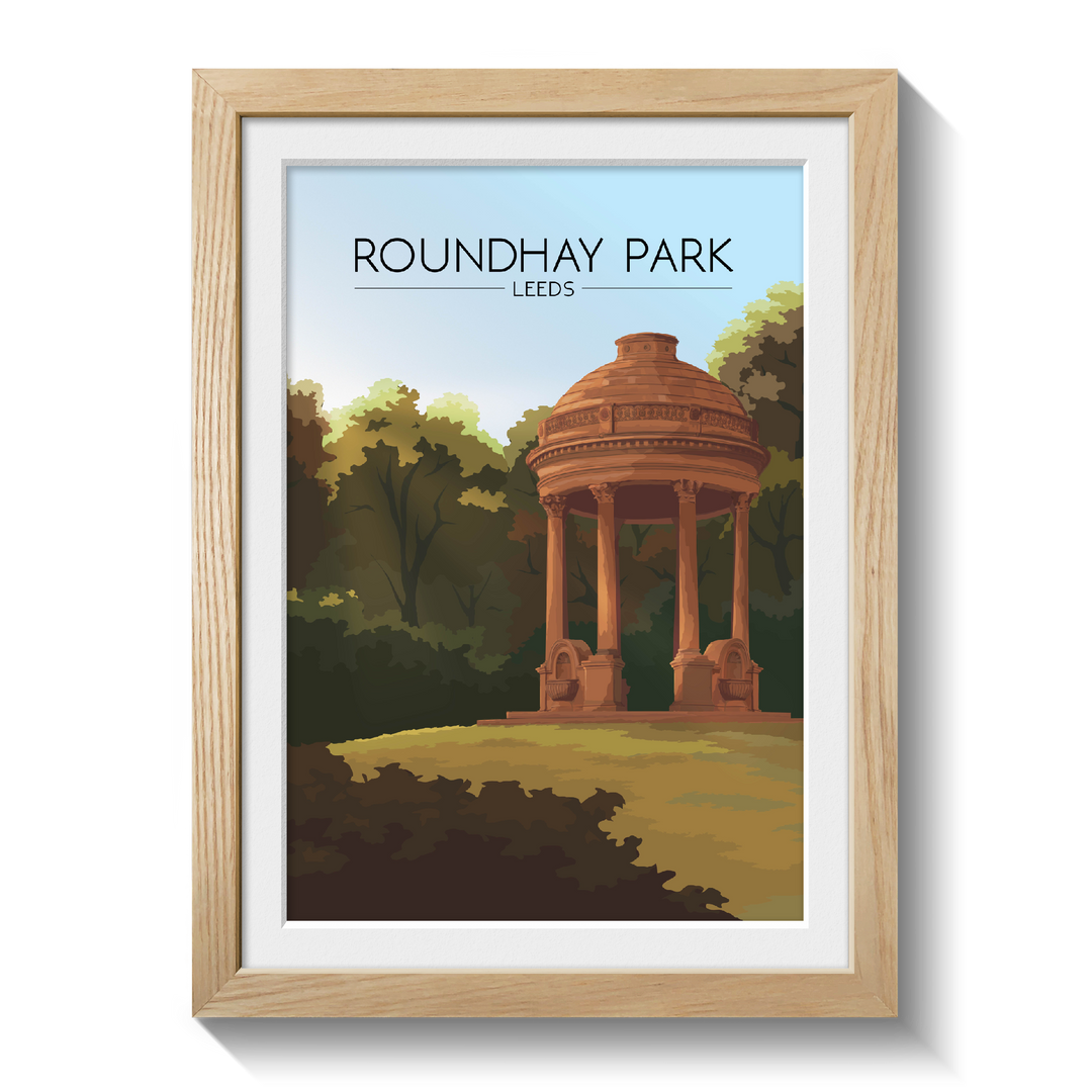 Roundhay Park Leeds Travel Poster