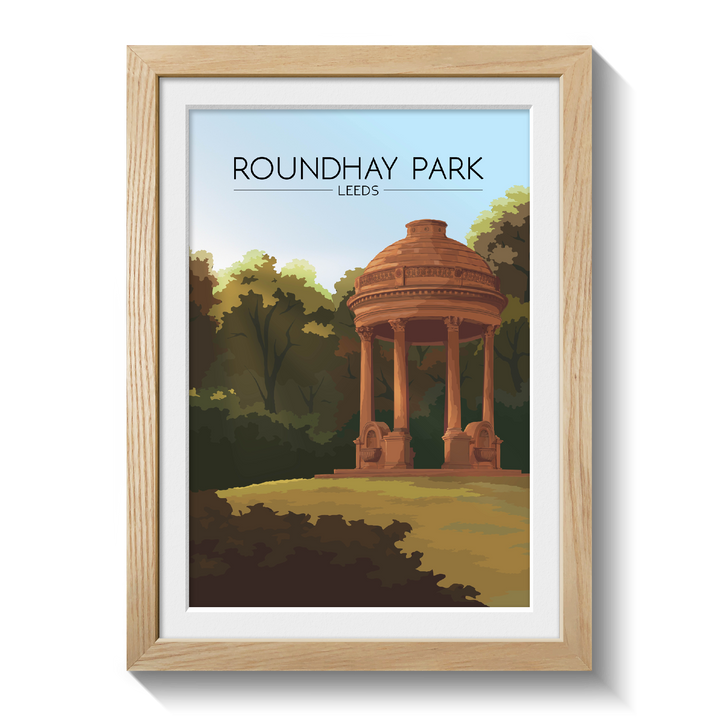 Roundhay Park Leeds Travel Poster