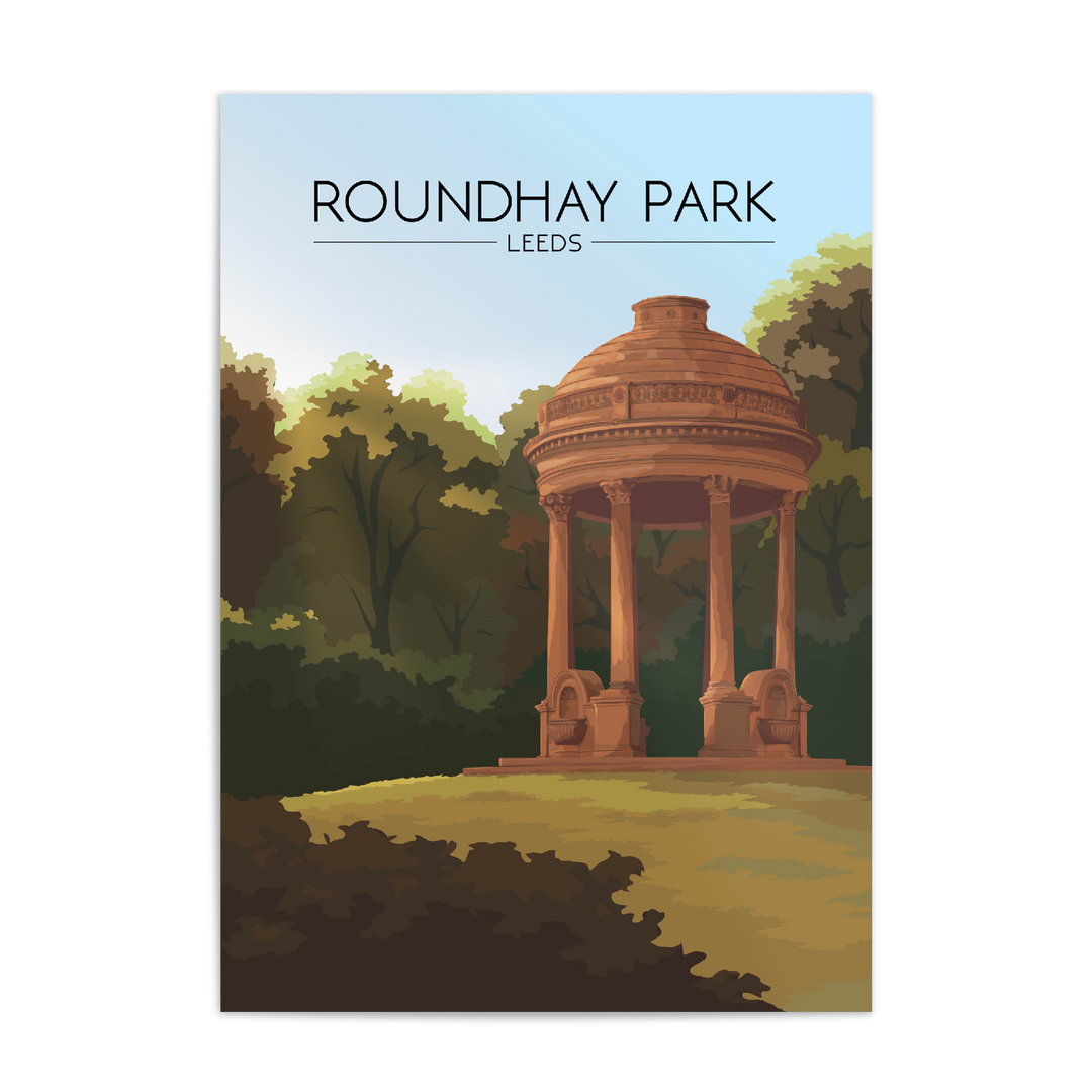 Roundhay Park Leeds Travel Poster
