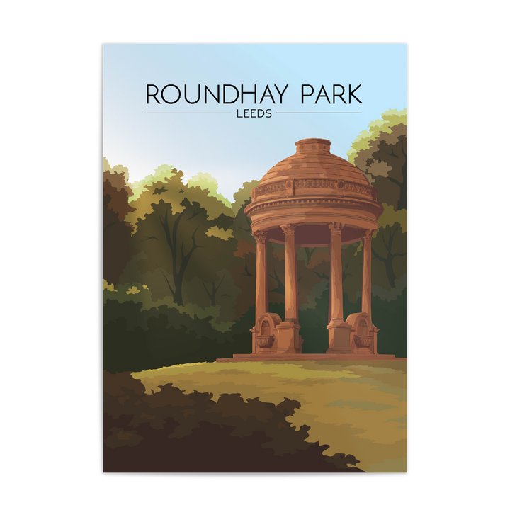 Roundhay Park Leeds Travel Poster