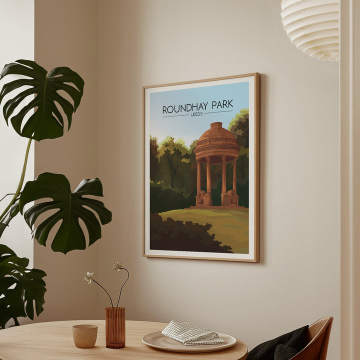 Roundhay Park Leeds Travel Poster