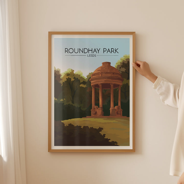 Roundhay Park Leeds Travel Poster