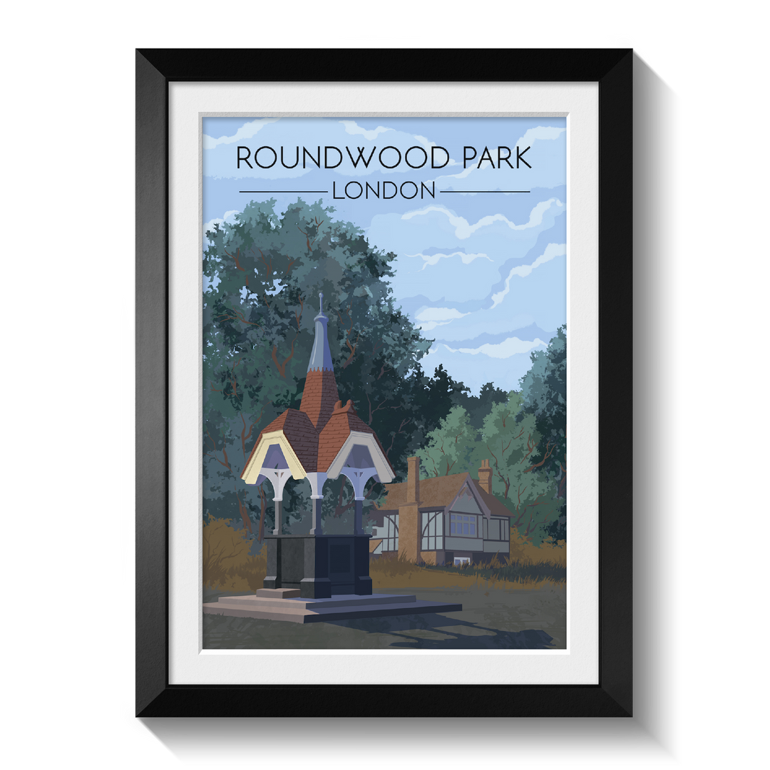 Roundwood Park London Travel Poster