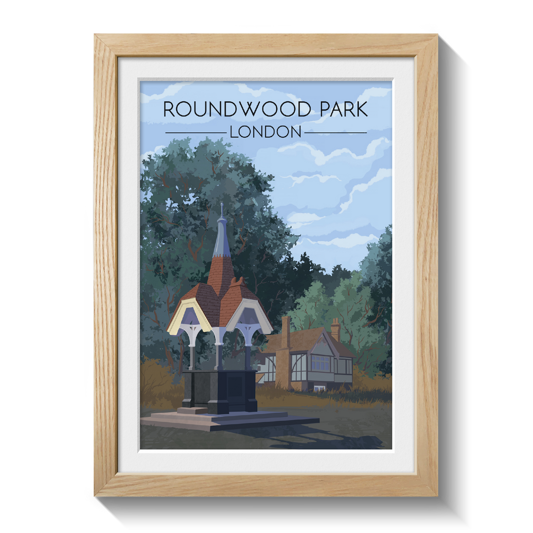 Roundwood Park London Travel Poster