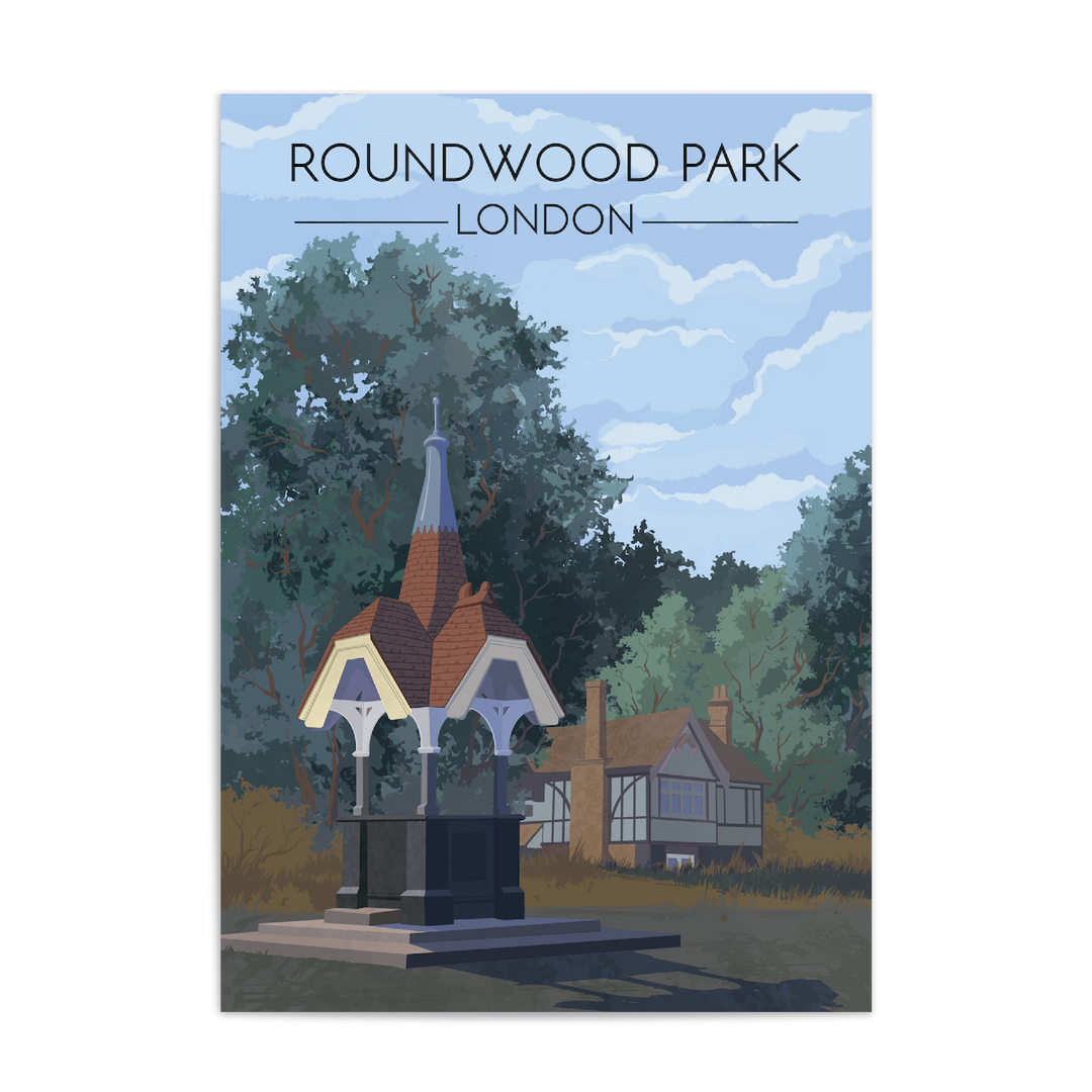 Roundwood Park London Travel Poster