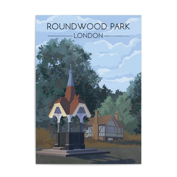 Roundwood Park London Travel Poster