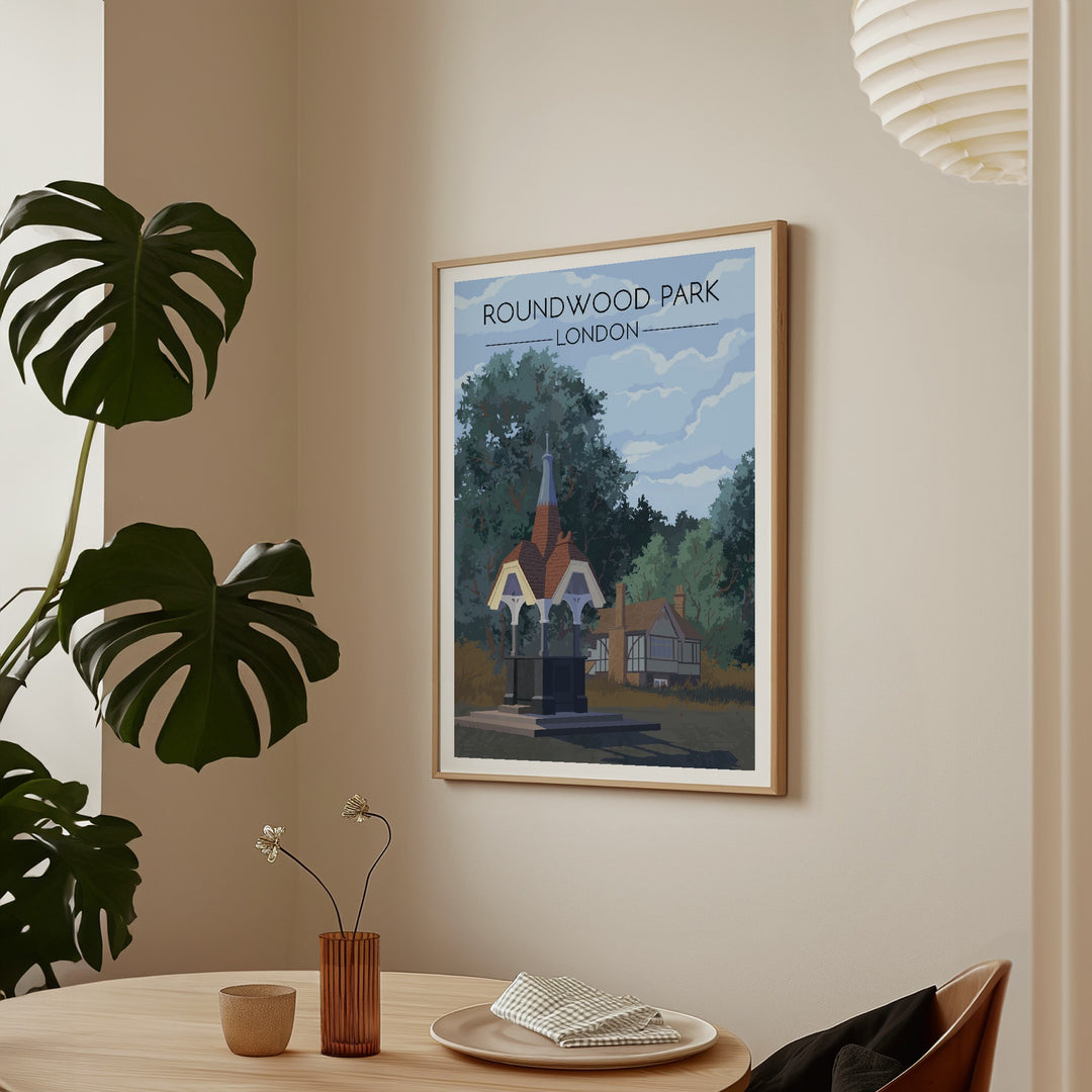 Roundwood Park London Travel Poster