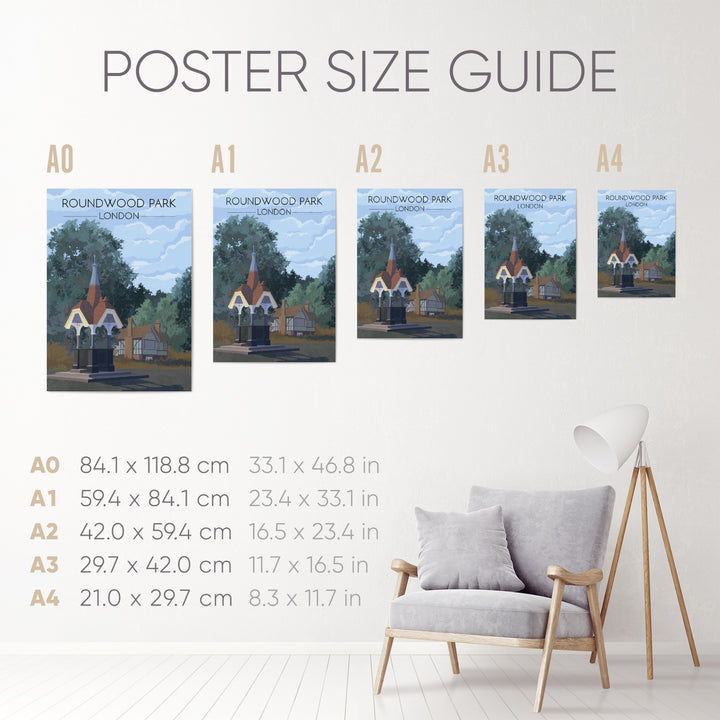 Roundwood Park London Travel Poster