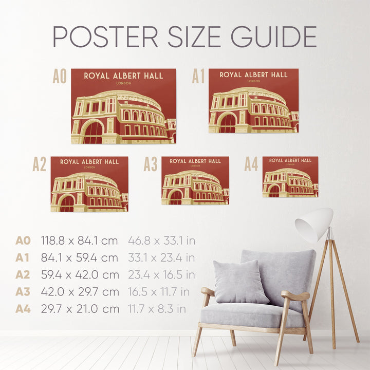 Royal Albert Hall London Travel Poster