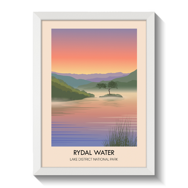 Rydal Water Lake District Travel Poster