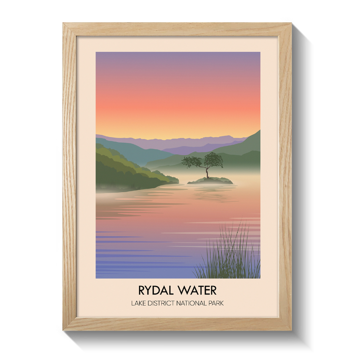 Rydal Water Lake District Travel Poster