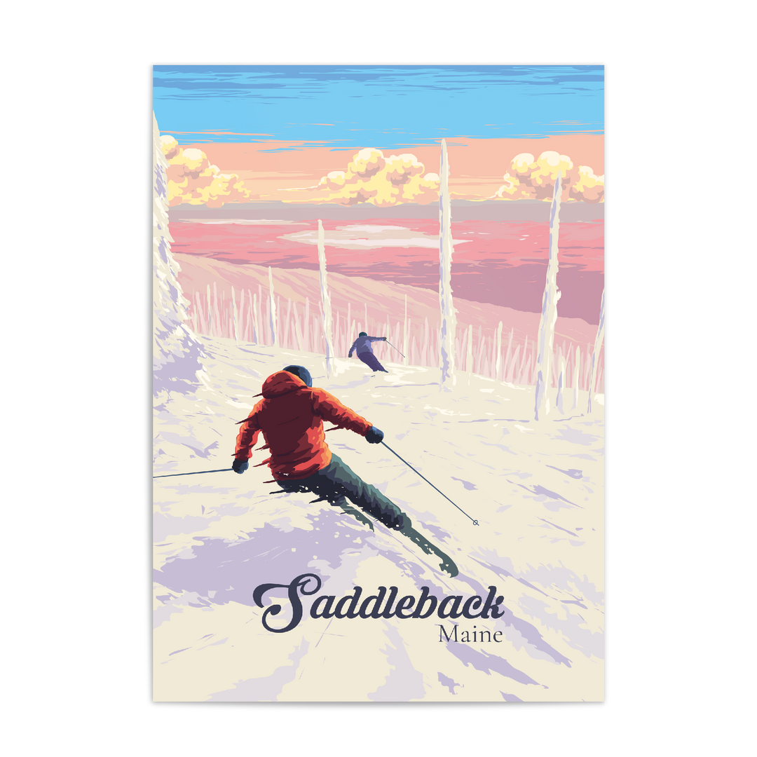 Saddleback Maine Ski Resort Travel Poster
