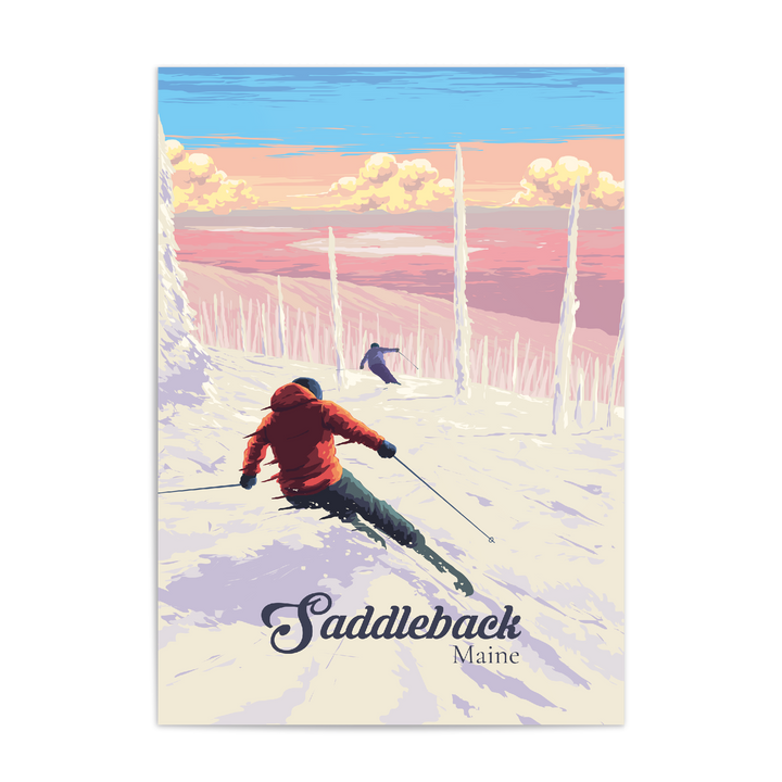 Saddleback Maine Ski Resort Travel Poster