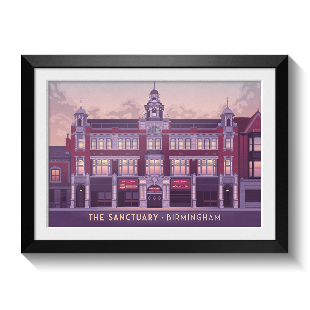Sanctuary Nightclub Birmingham Poster