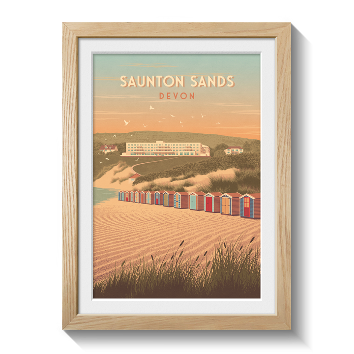 Saunton Sands Devon Travel Poster