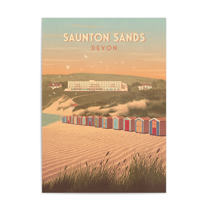 Saunton Sands Devon Travel Poster