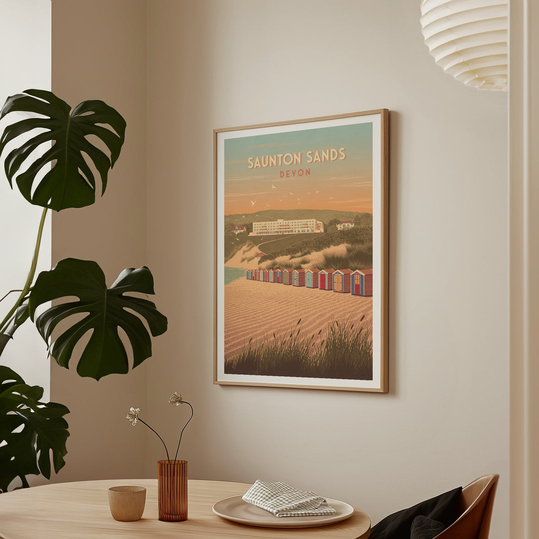 Saunton Sands Devon Travel Poster