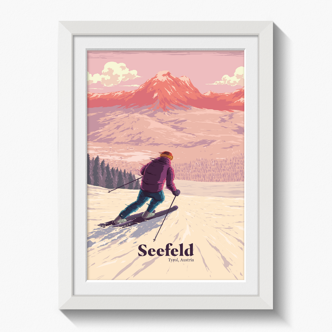 Seefeld Austria Ski Resort Travel Poster