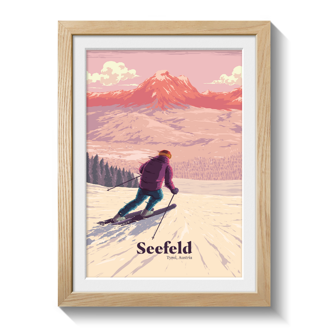 Seefeld Austria Ski Resort Travel Poster