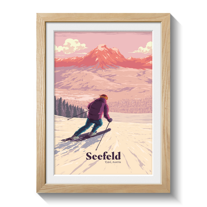 Seefeld Austria Ski Resort Travel Poster
