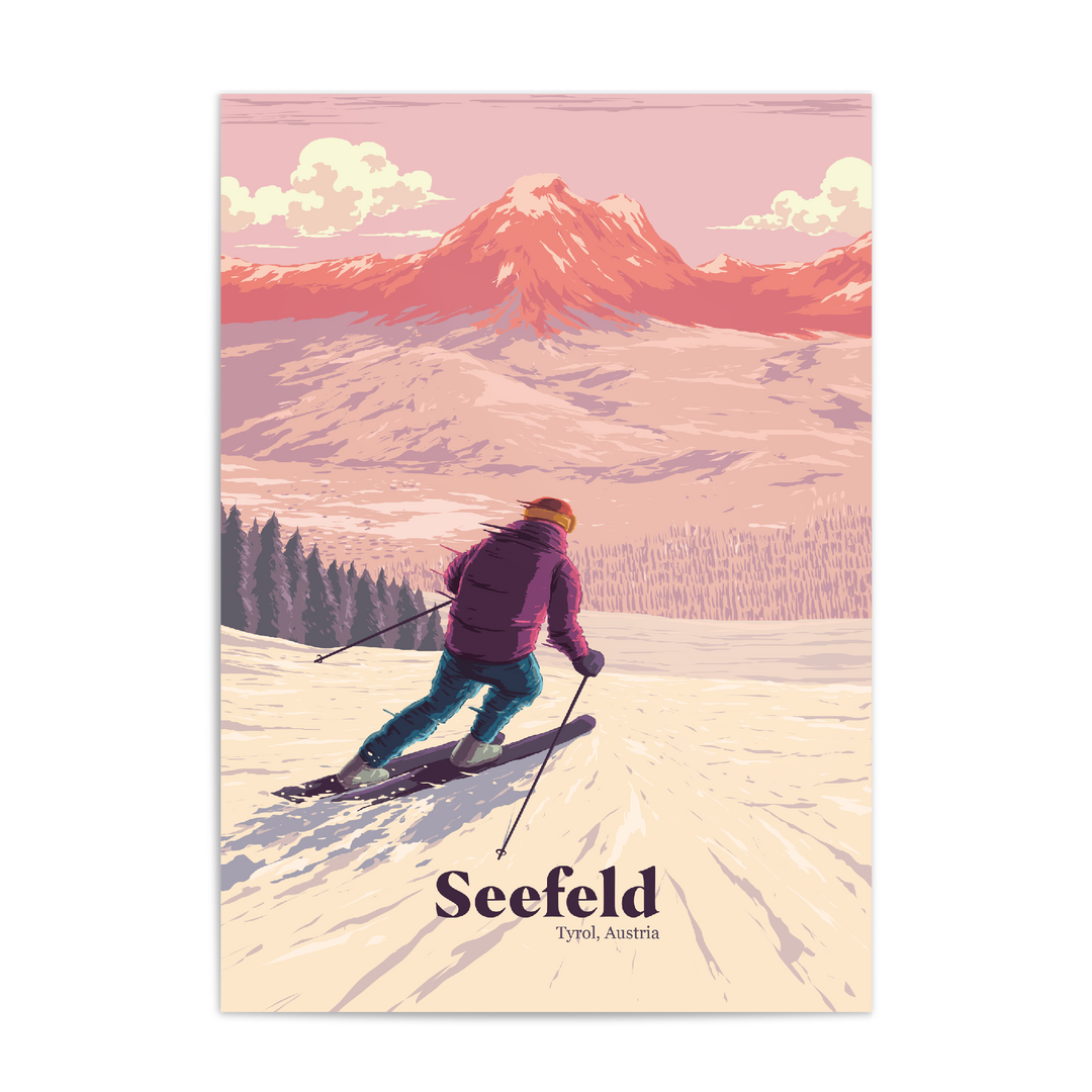 Seefeld Austria Ski Resort Travel Poster
