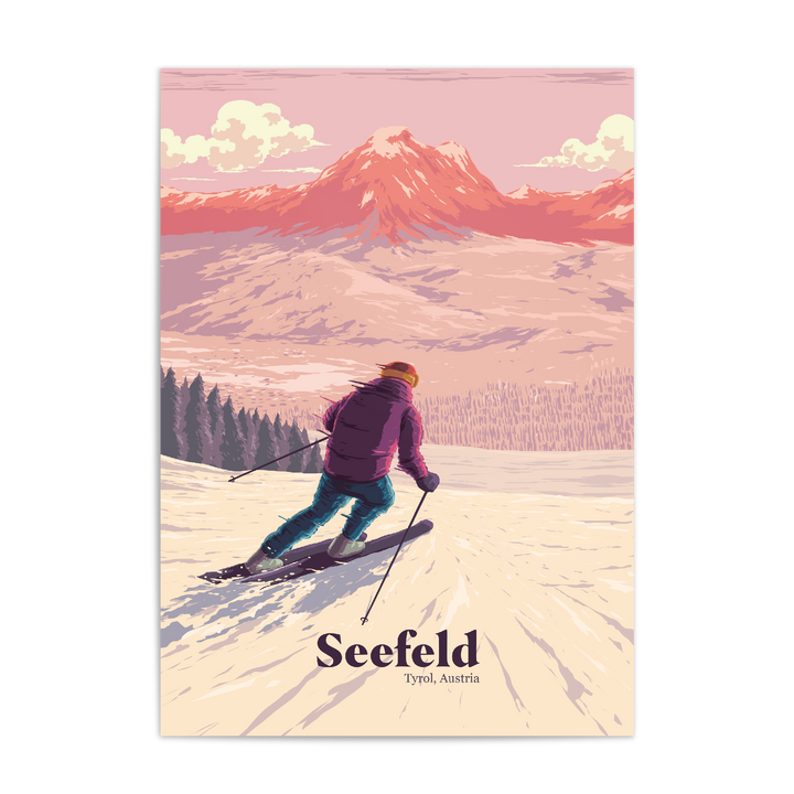 Seefeld Austria Ski Resort Travel Poster
