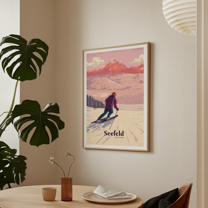 Seefeld Austria Ski Resort Travel Poster