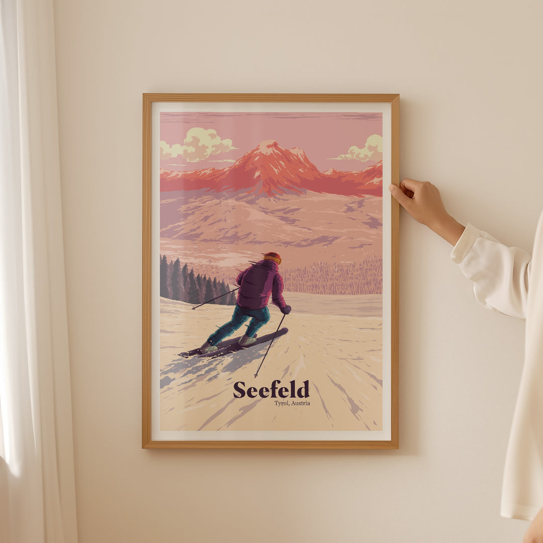 Seefeld Austria Ski Resort Travel Poster
