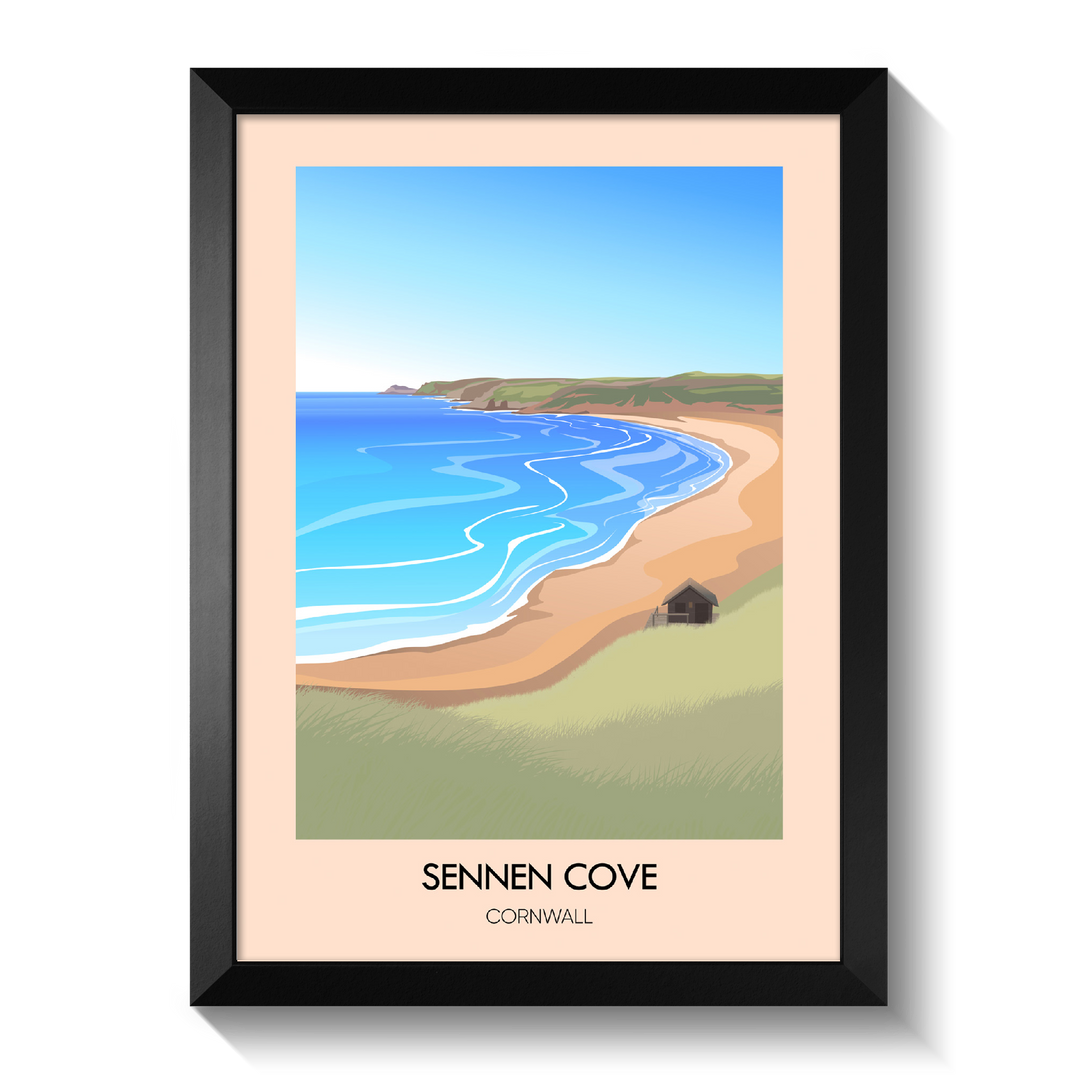 Sennen Cove Cornwall Travel Poster