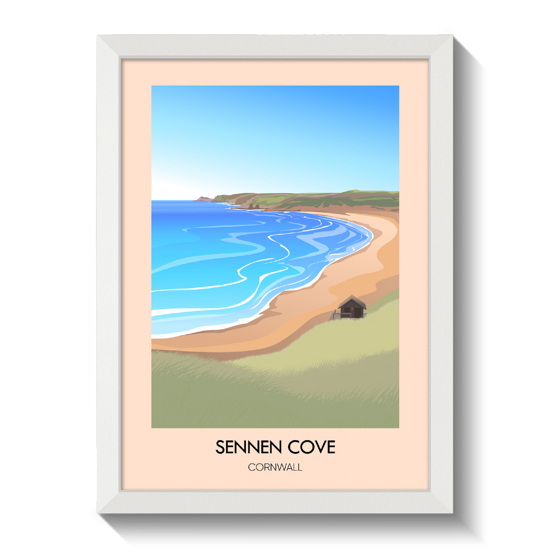 Sennen Cove Cornwall Travel Poster