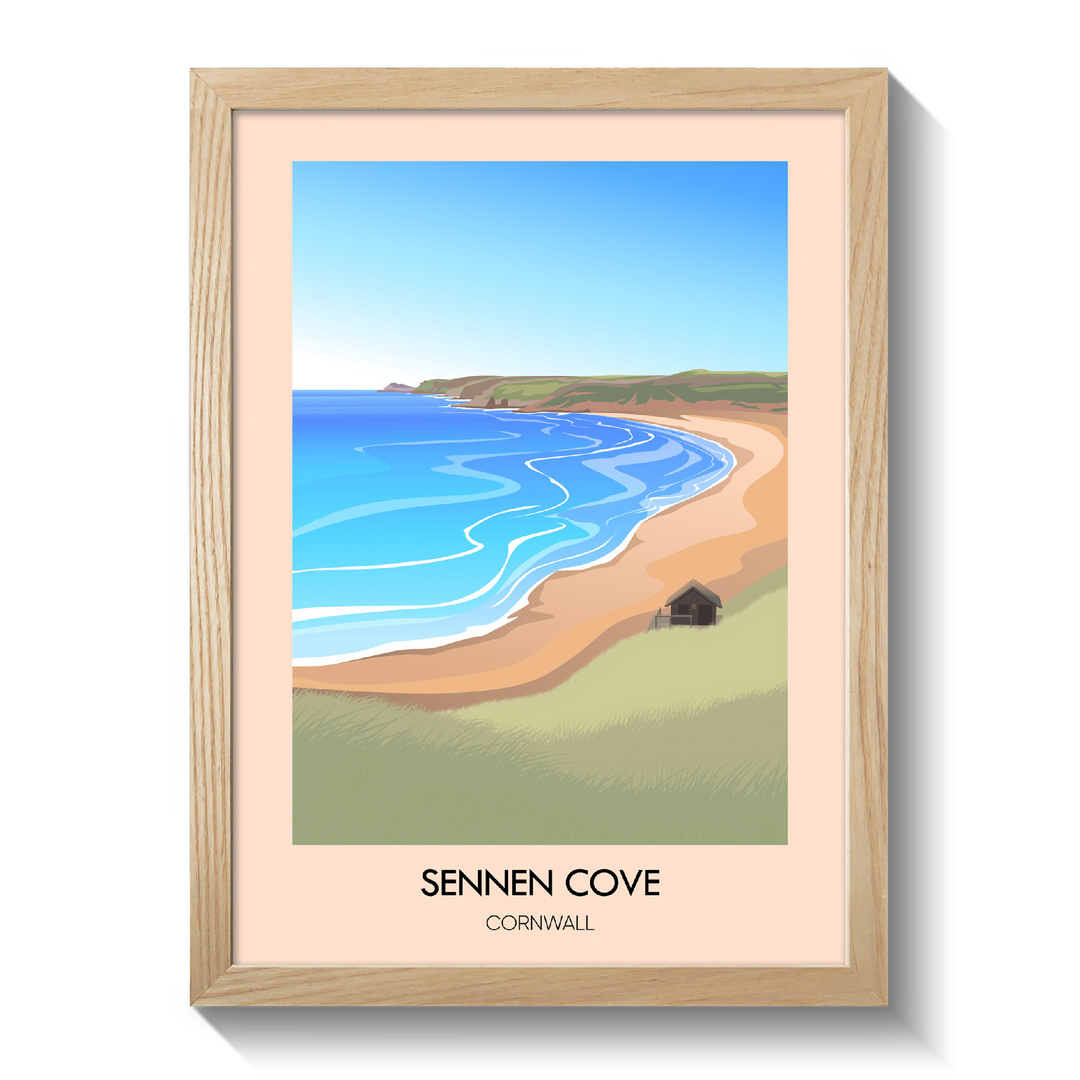 Sennen Cove Cornwall Travel Poster