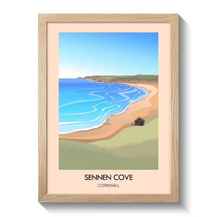 Sennen Cove Cornwall Travel Poster