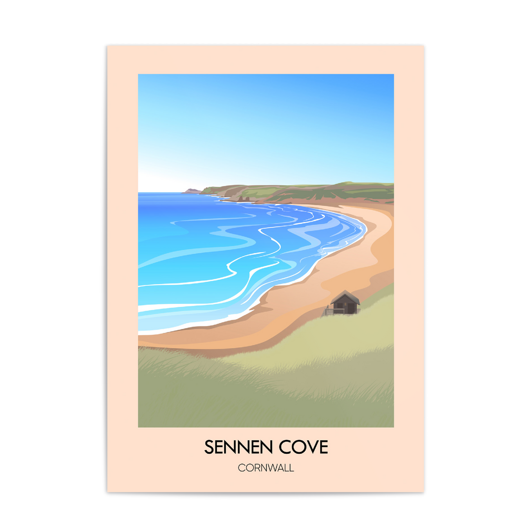 Sennen Cove Cornwall Travel Poster