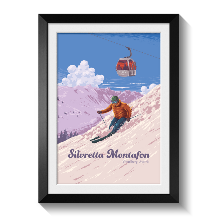 Silvretta Montafon Ski Resort Travel Poster