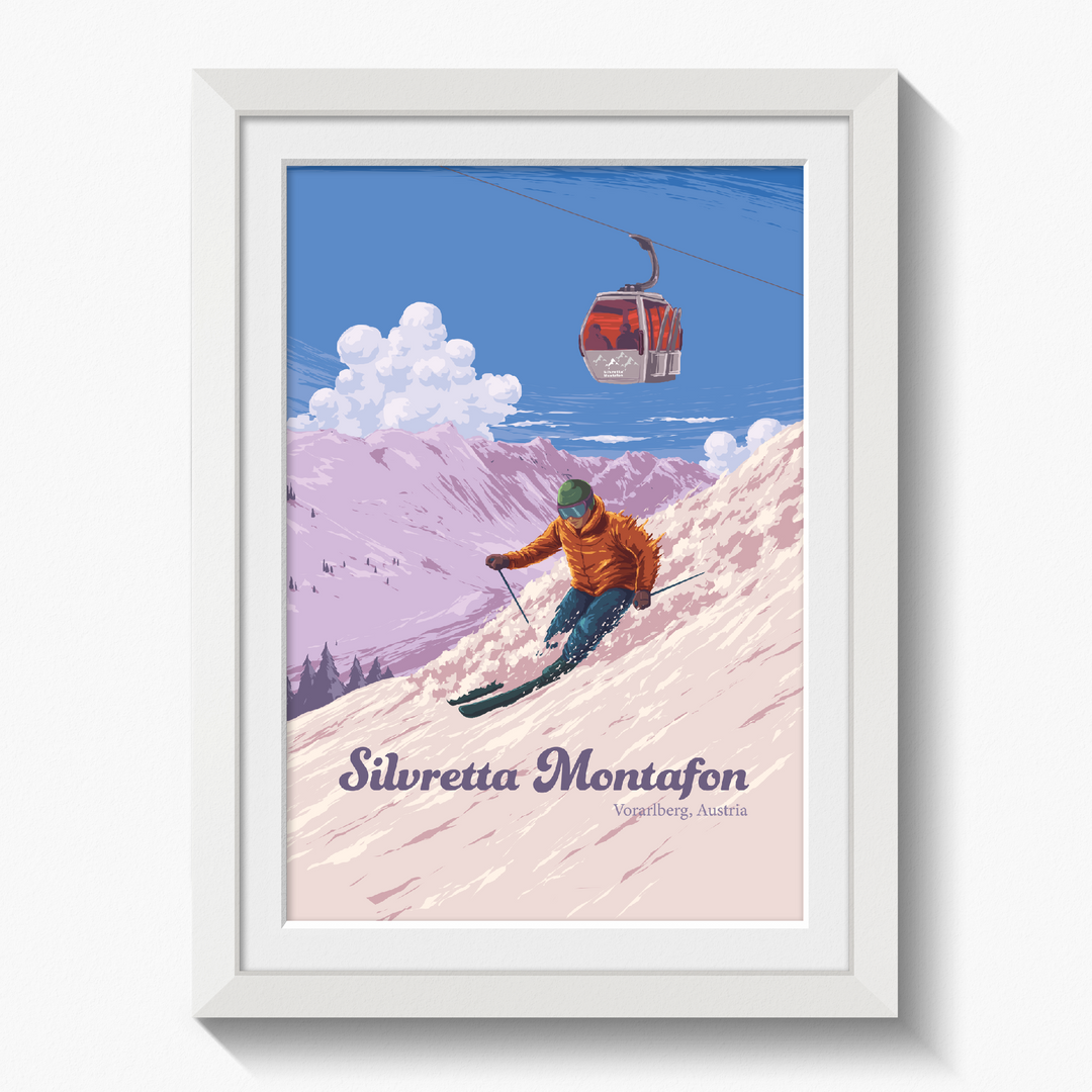 Silvretta Montafon Ski Resort Travel Poster