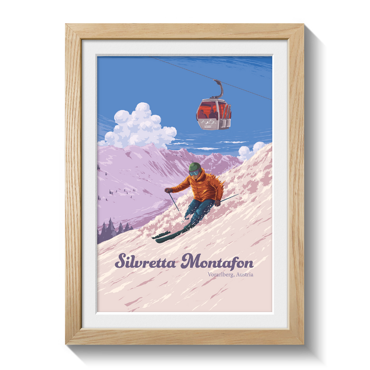 Silvretta Montafon Ski Resort Travel Poster
