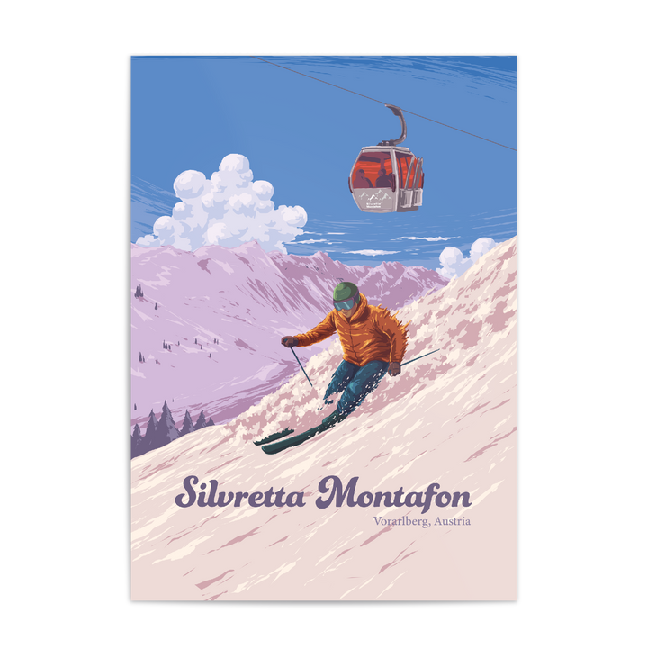 Silvretta Montafon Ski Resort Travel Poster