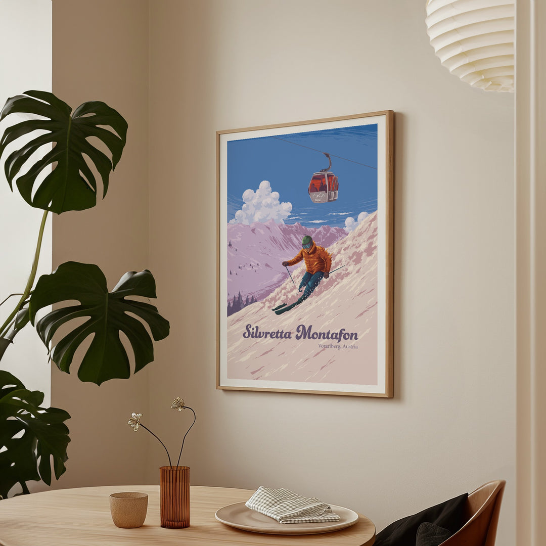 Silvretta Montafon Ski Resort Travel Poster