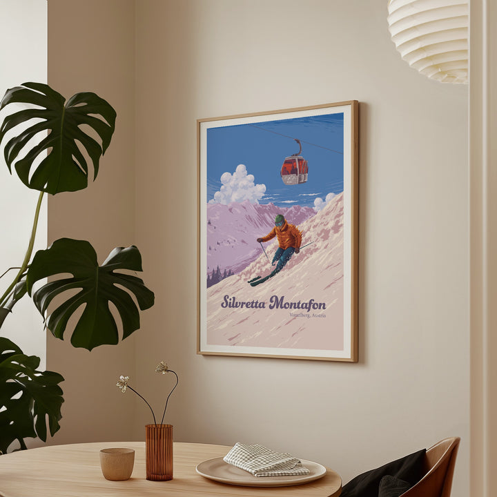 Silvretta Montafon Ski Resort Travel Poster