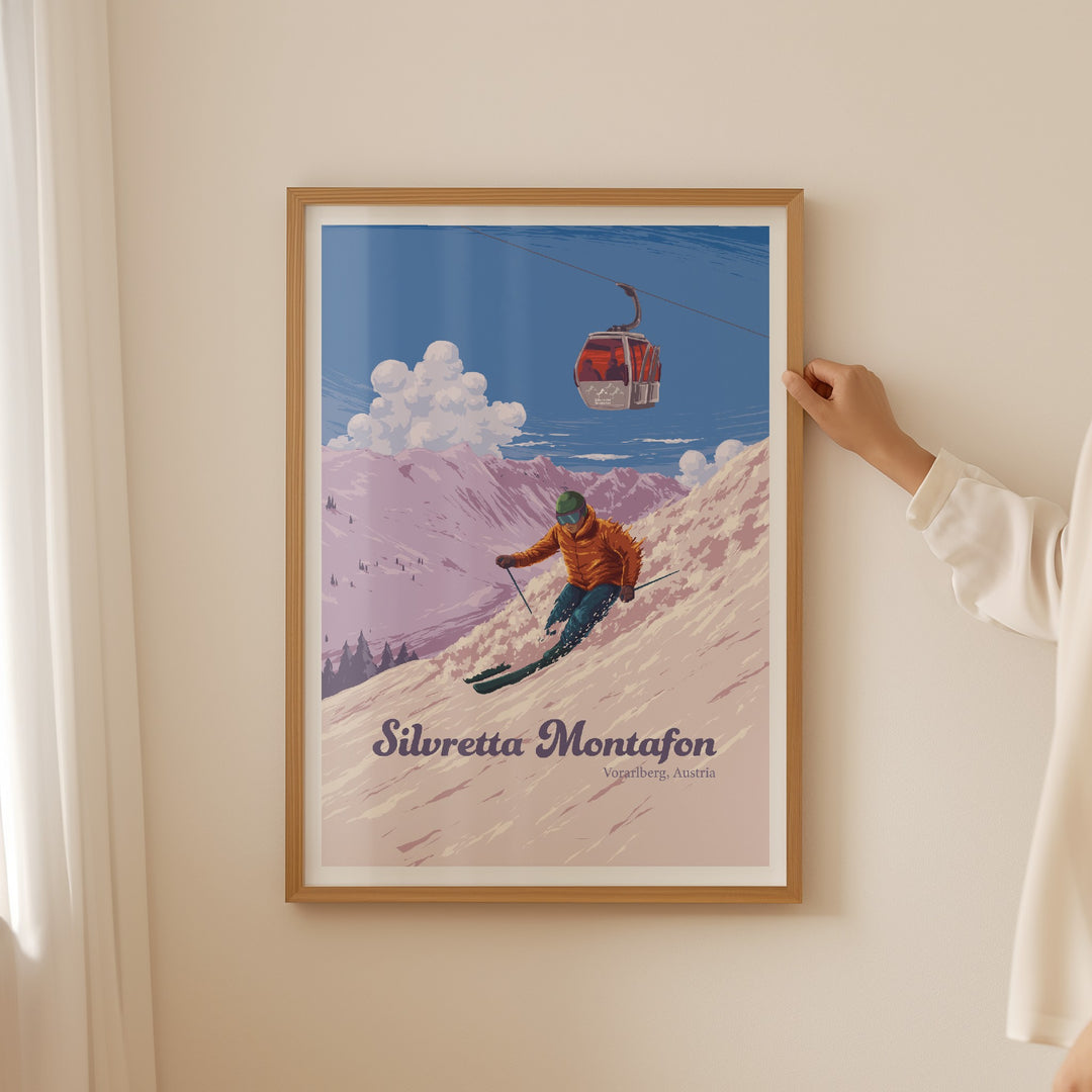 Silvretta Montafon Ski Resort Travel Poster
