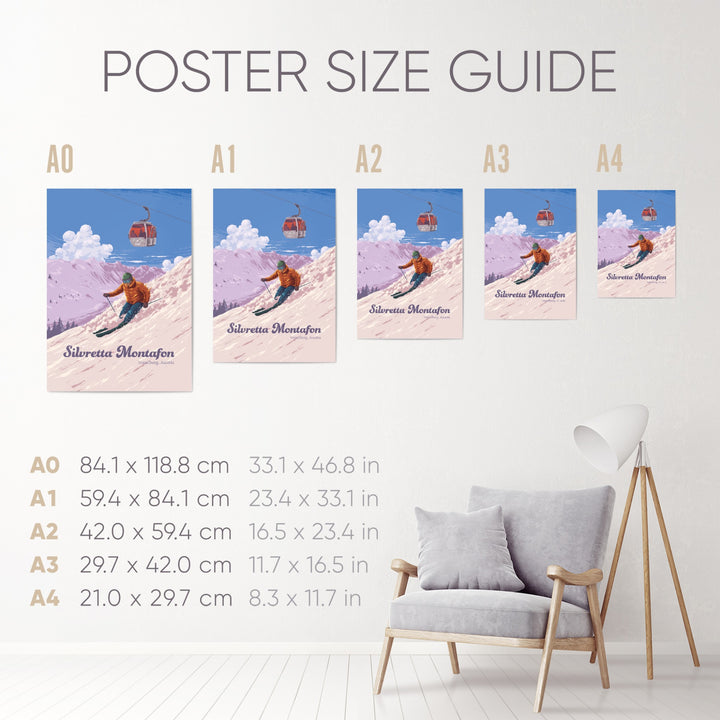 Silvretta Montafon Ski Resort Travel Poster