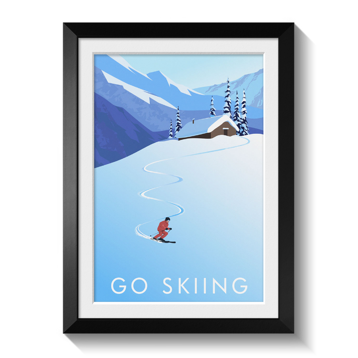 Go Skiing Travel Poster