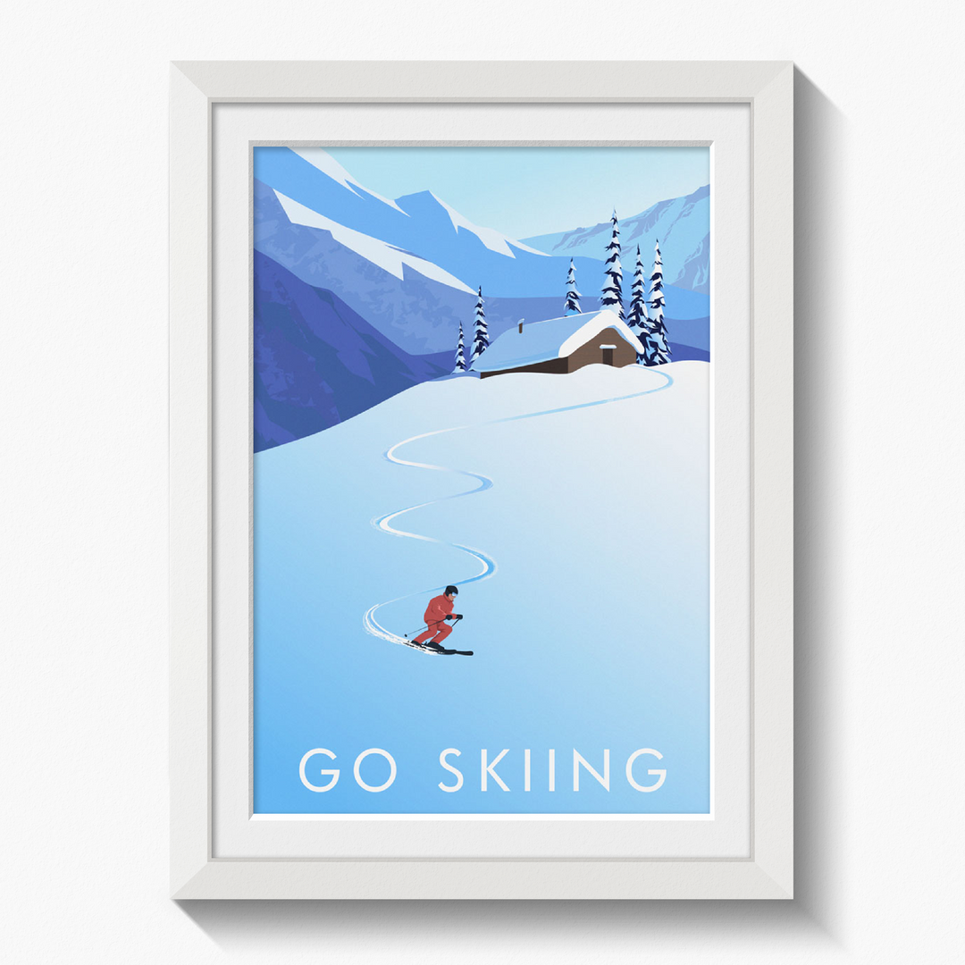 Go Skiing Travel Poster