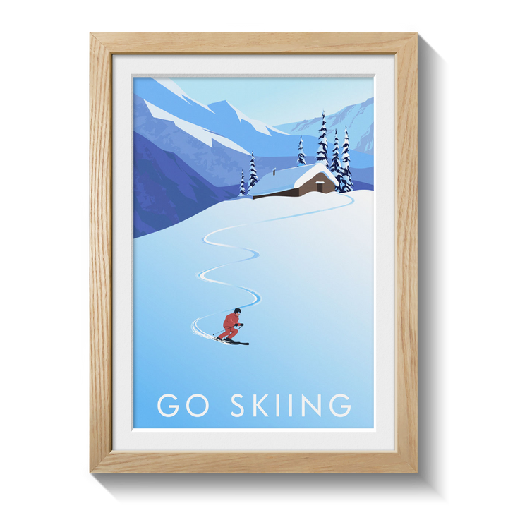 Go Skiing Travel Poster