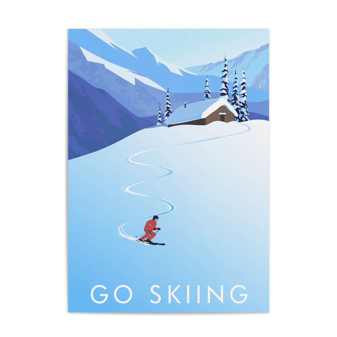 Go Skiing Travel Poster