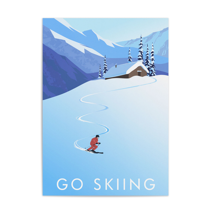 Go Skiing Travel Poster