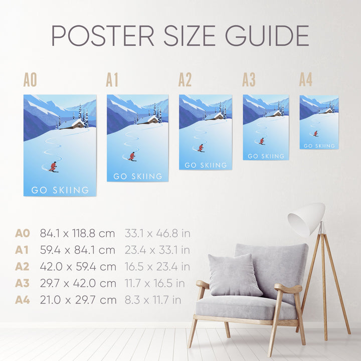 Go Skiing Travel Poster