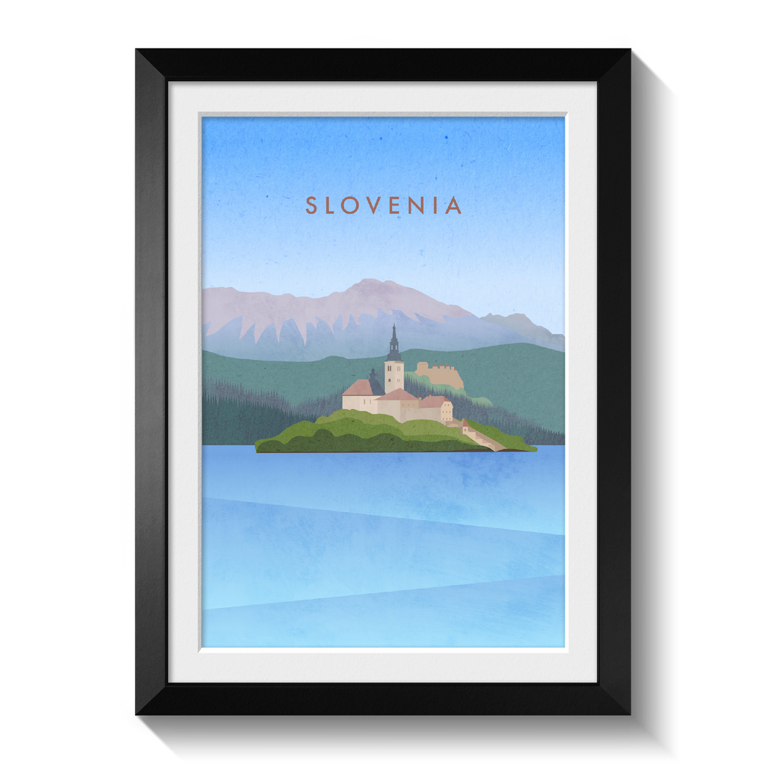 Slovenia Minimal Travel Poster