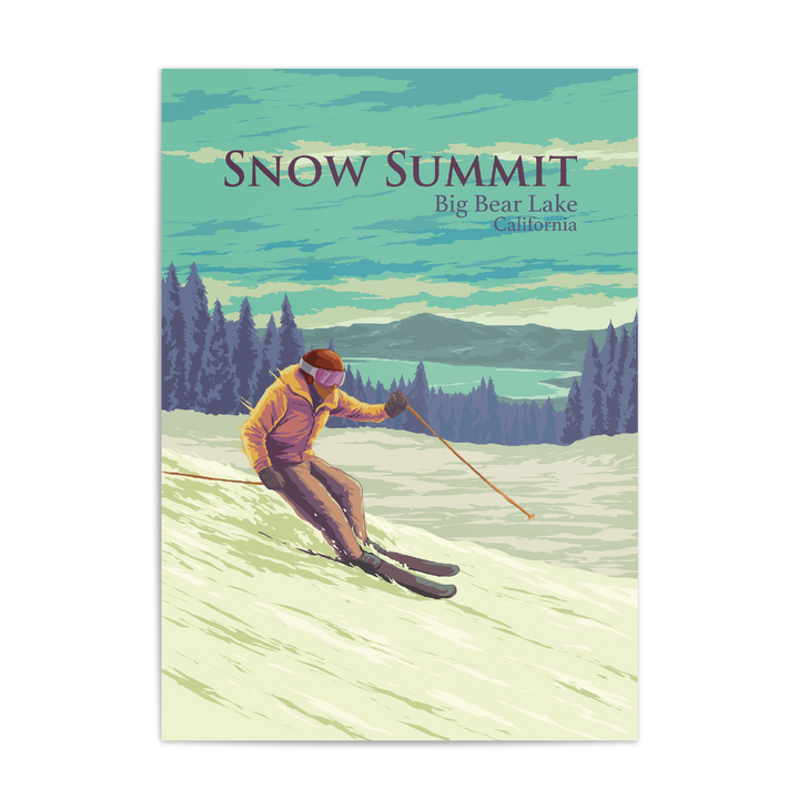 Snow Summit California Ski Resort Travel Poster