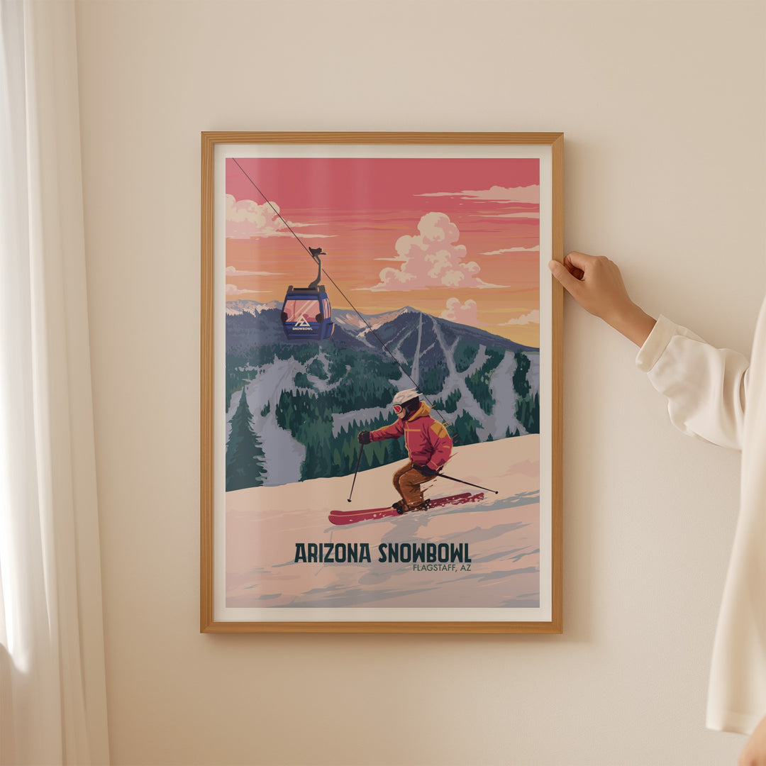 Arizona Snowbowl USA Ski Resort Travel Poster